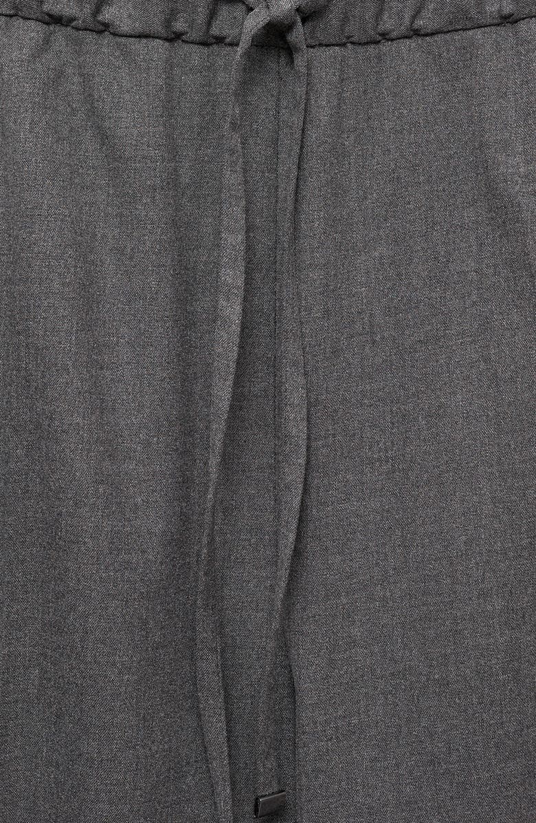 MANGO Pull-On Relaxed Straight Leg Pants, Alternate, color, Grey