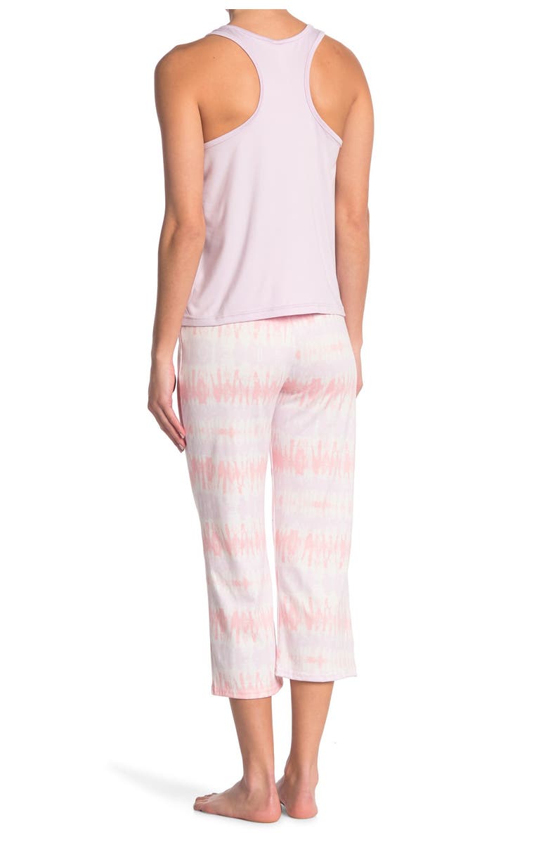 FRENCH AFFAIR Dream Big Tie Dye Tank Top & Capri Pants Pajama 2-Piece Set, Alternate, color,
