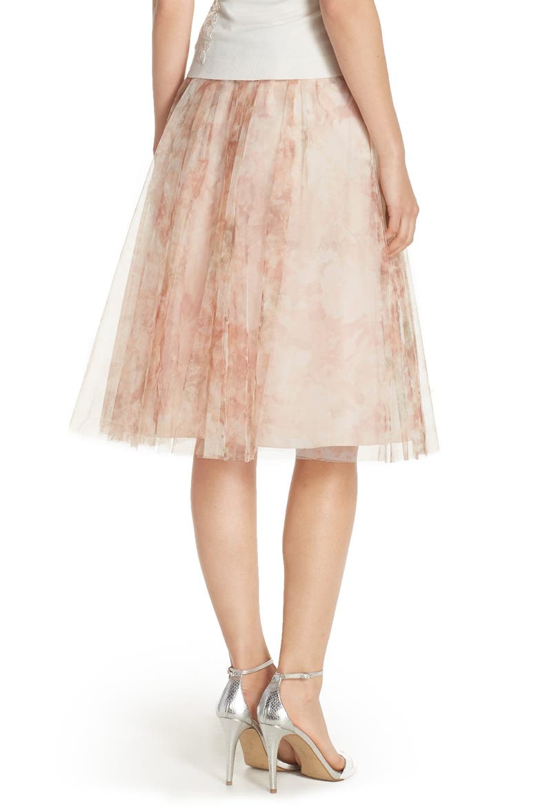 Lucy Print Tulle Skirt, Alternate, color, BLUSH MULTI