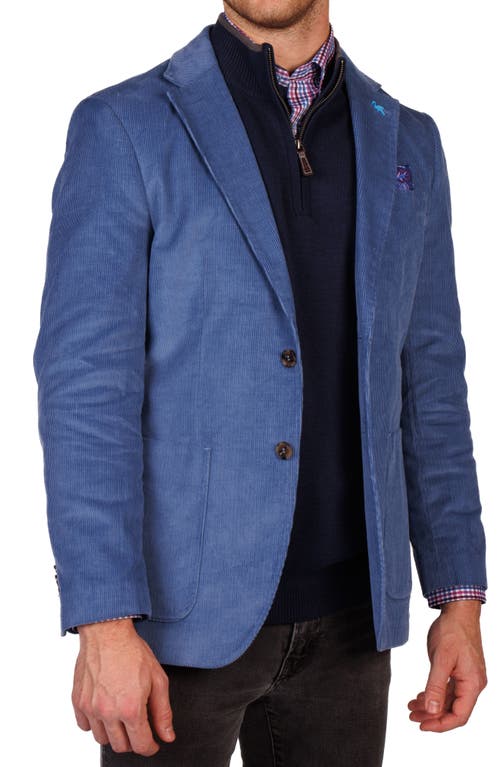 Tailorbyrd Modern Fit Solid Fine Wale Corduroy Sport Coat In Blue