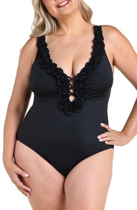 Island Plunge One-Piece Swimsuit (Plus)