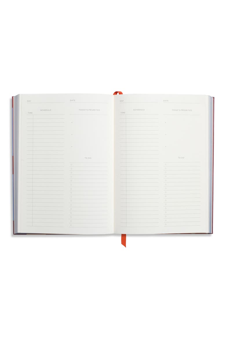 Floral Undated Page A Day Planner, Alternate, color, OPEN BLUE