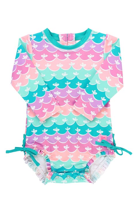 Mermaid One-Piece Rashguard Swimsuit