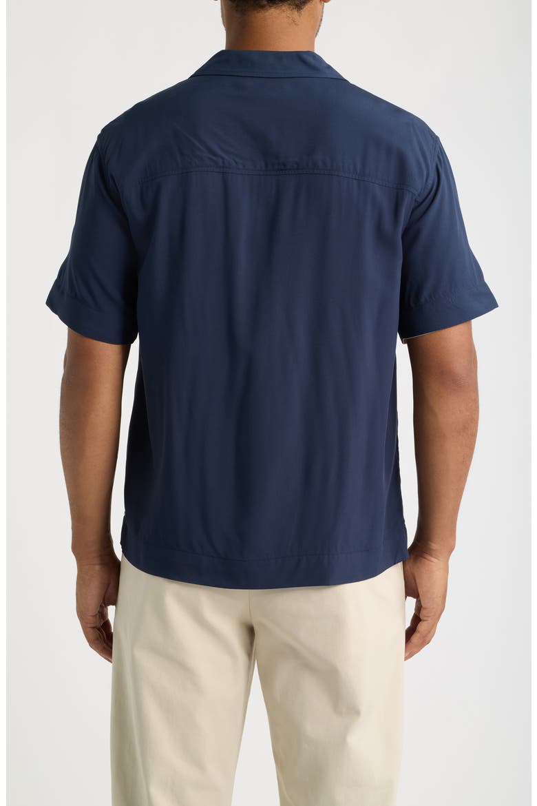Valbonne Boxy Fit Solid Camp Shirt, Alternate, color, NAVY- 12