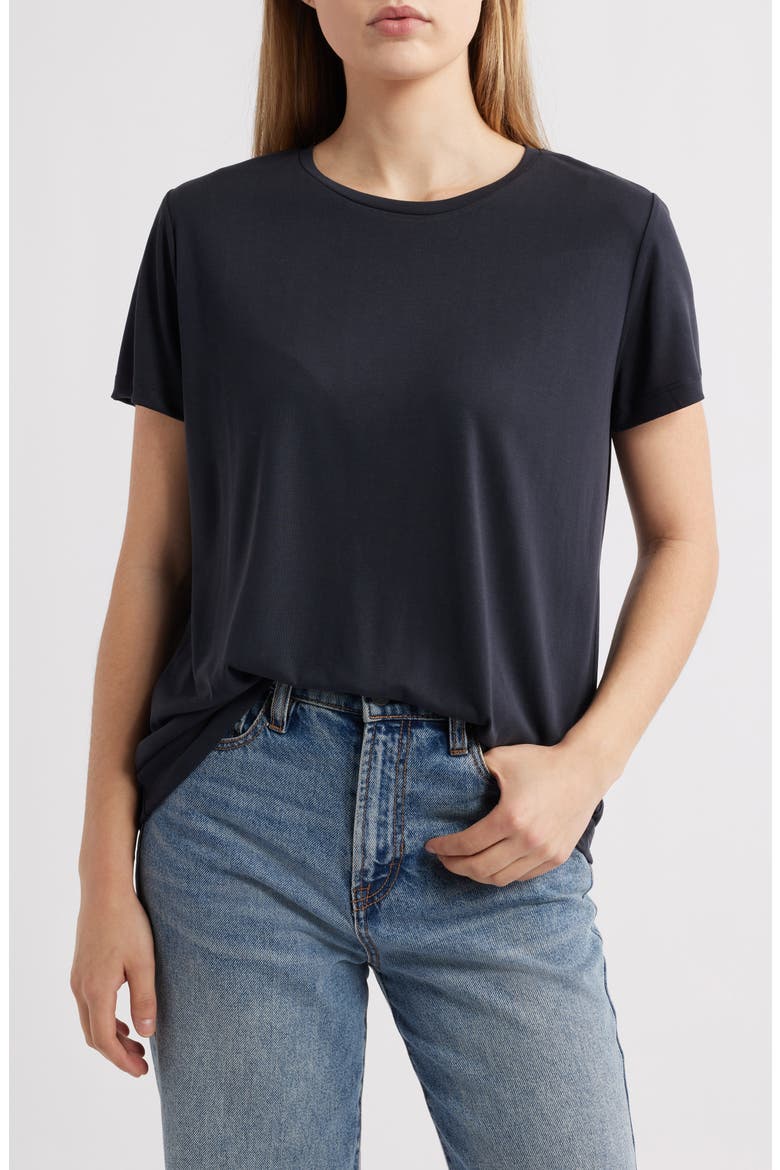 Short Sleeve Relaxed Fit T-Shirt, Main, color, BLACK