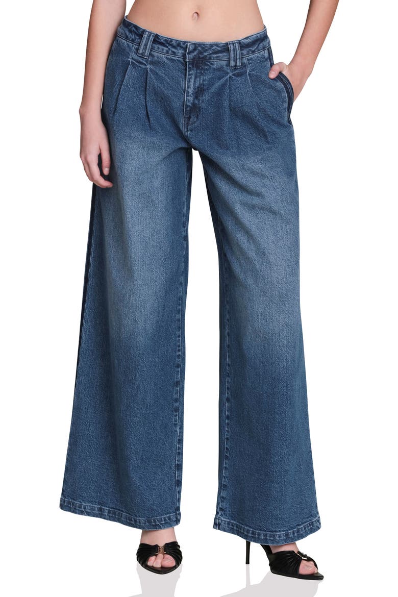 Wide Leg Jeans, Main, color, DARK BLUE WASH