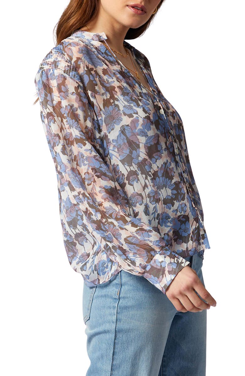 Joie Naomi Print Tie Neck Silk Blouse, Alternate, color,