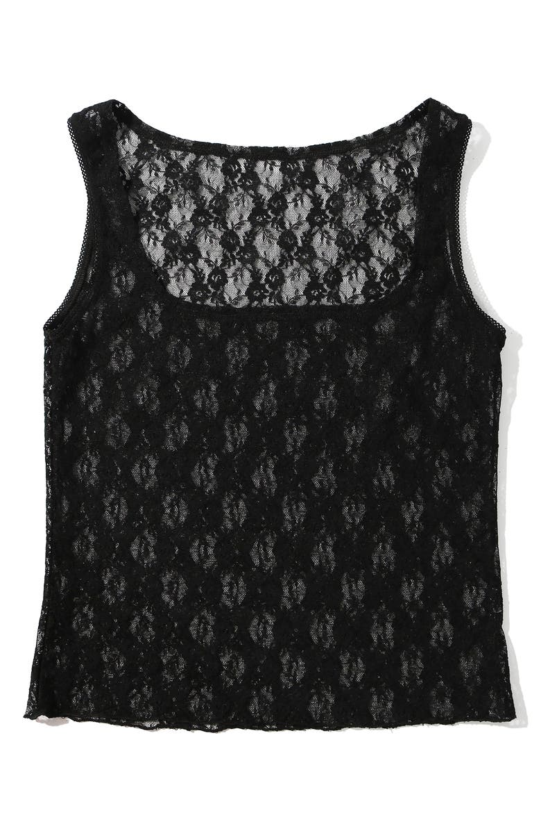 Hanky Panky x Lexi Wood Alina Lace Camisole, Alternate, color, Black