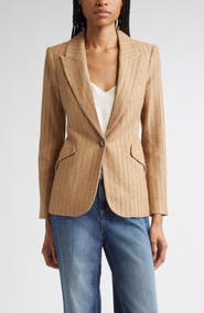 L'AGENCE Chamberlin Charcoal Stripe Blazer