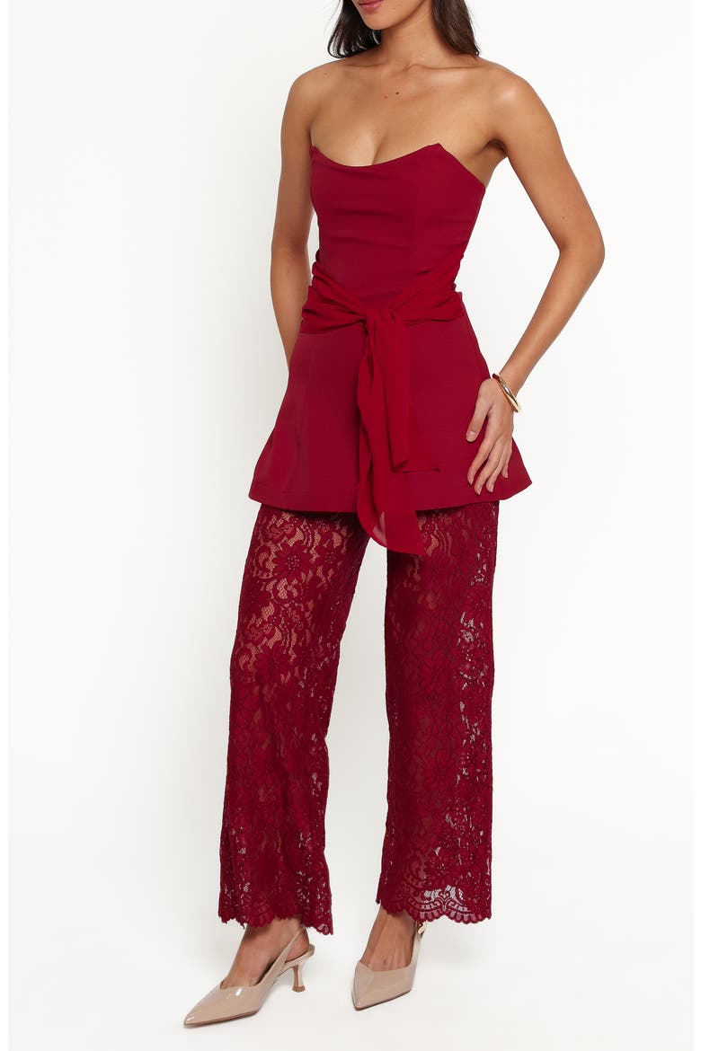 Athena Lace Wide Leg Jumpsuit, Alternate, color, SANGRIA RED