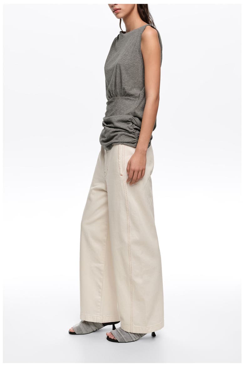 Barrel Denim Jeans, Alternate, color, ECRU