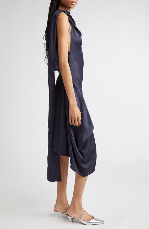 Stella Mccartney Asymmetric Satin Midi Dress