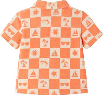 Button-Up Shirt & Shorts Set