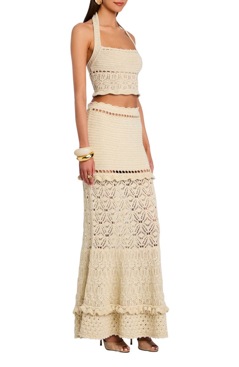 Retrofête Magdalena Crochet Skirt, Main, color, 