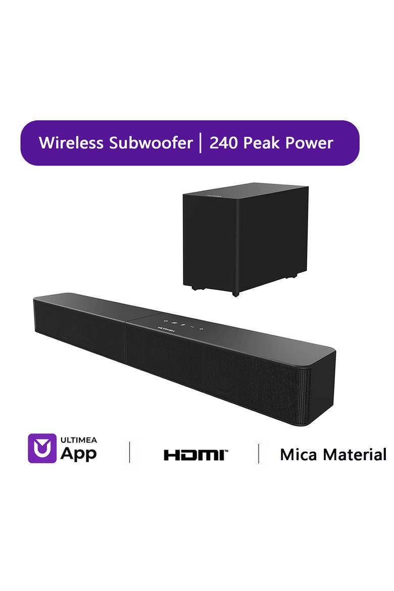 Poseidon R3T 2.1ch Soundbar with Wireless Subwoofer, Main, color, Black