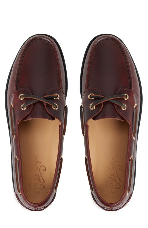 Sperry Gold Cup Prescott Authentic Original Boat Shoe In Burgundy