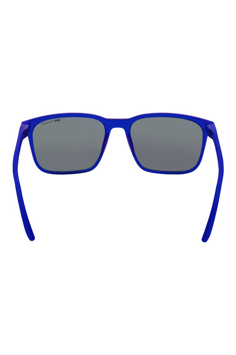 Rave 57mm Polarized Square Sunglasses, Alternate, color, MATTE BLUE/POLAR FL