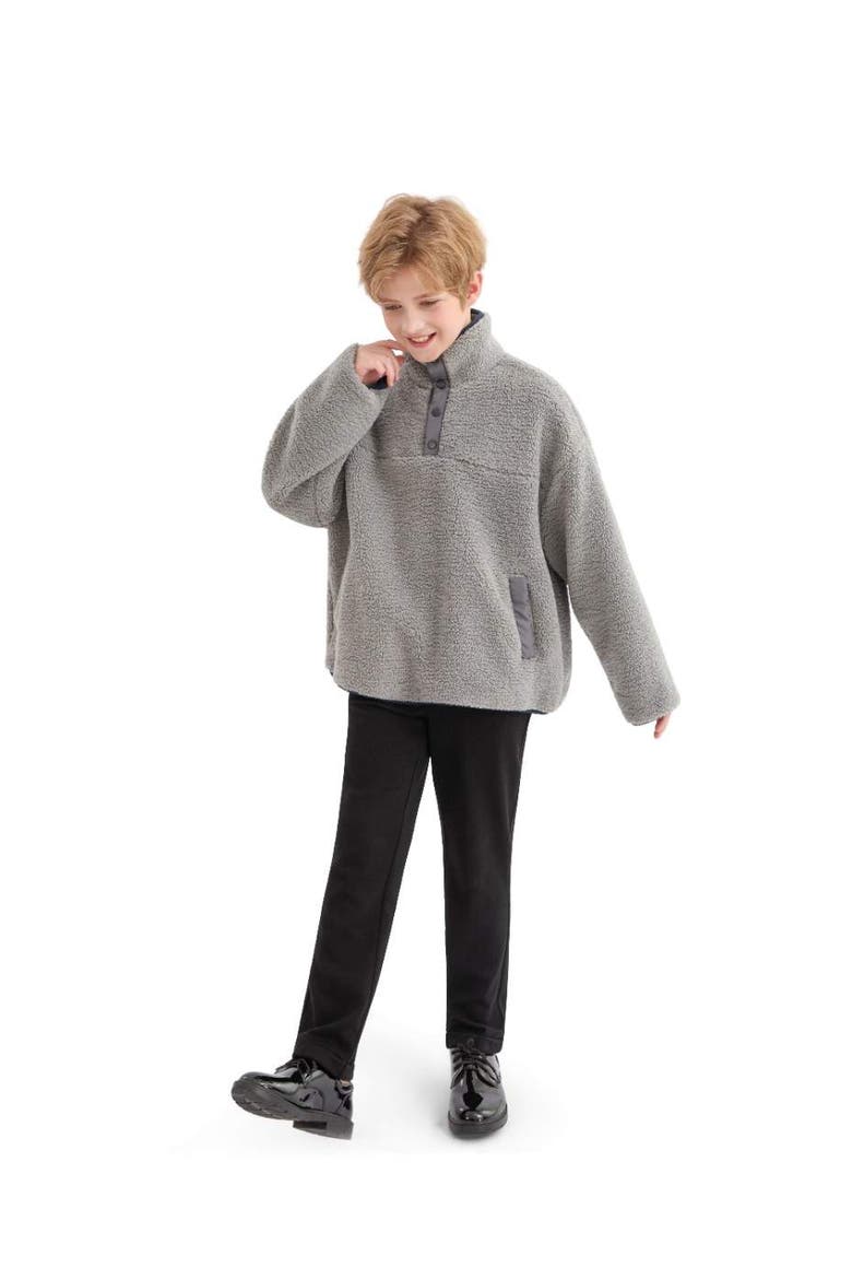 Fleece Pullover, Alternate, color, Grey
