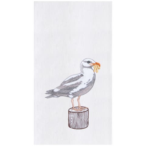 Seagull & French Fry Kitchen and Bathroom Embroidered Hand Towel