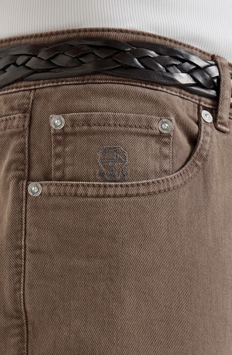 Brunello Cucinelli Lightweight denim trousers, Alternate, color, Hazelnut