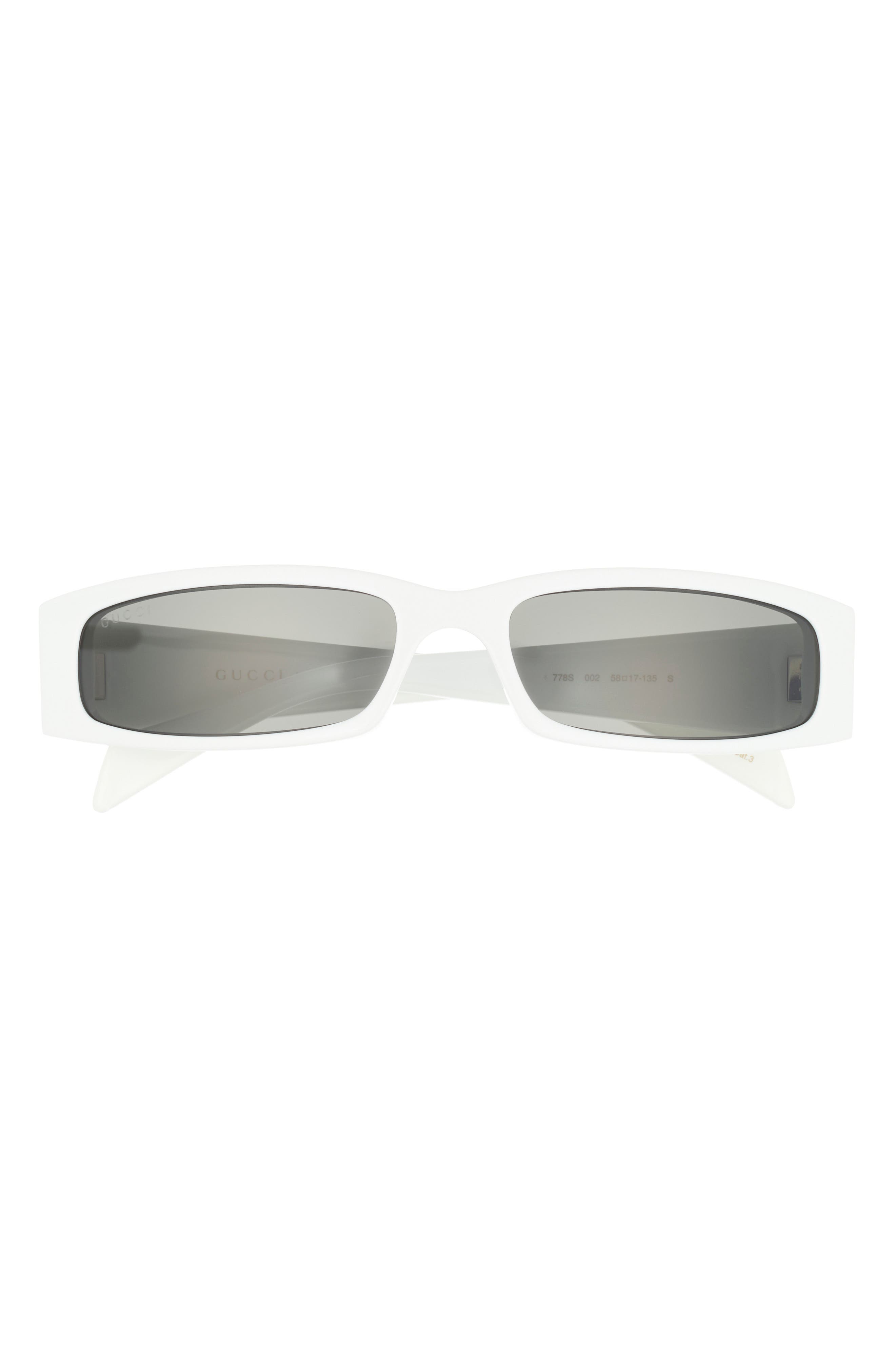Gucci 58mm Rectangular Sunglasses