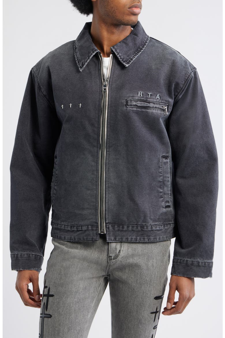 Easton Denim Workwear Jacket, Alternate, color, VINTAGE BLACK