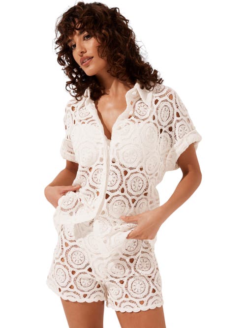 MINT VELVET MINT VELVET CROCHET COTTON SHIRT