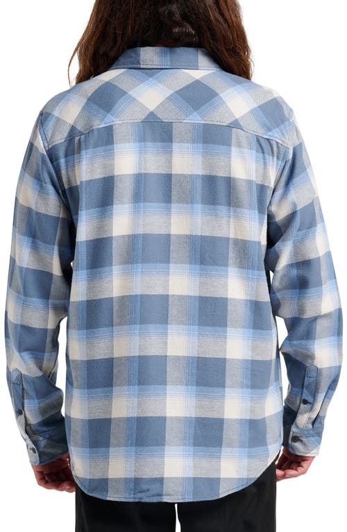 Quiksilver Penmar Check Cotton Flannel Button-up Shirtr In Blue