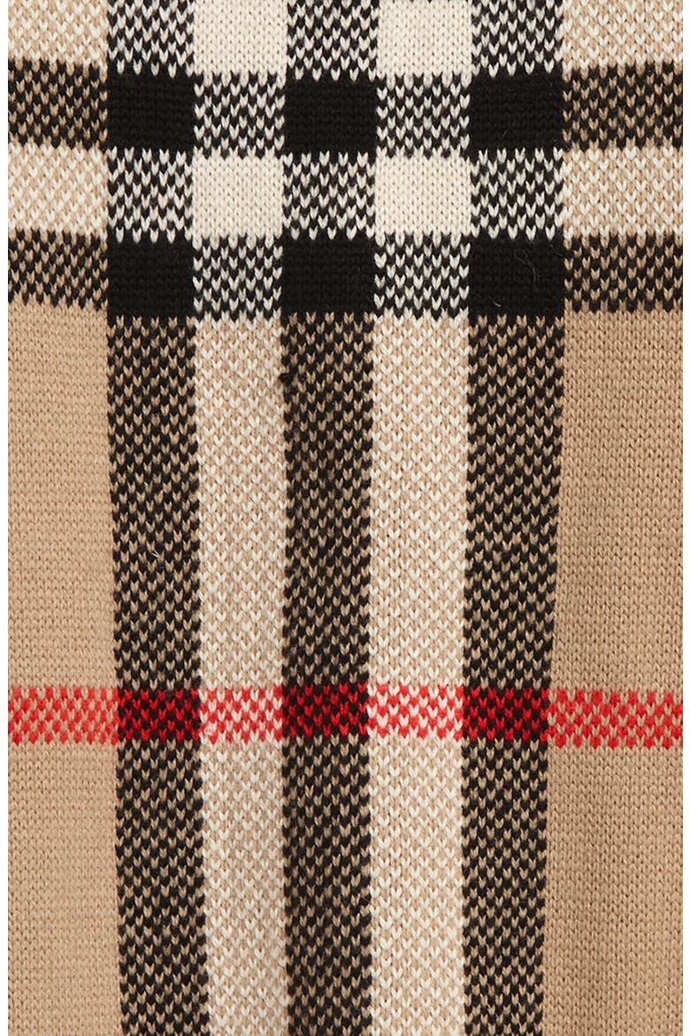 Kids' Dianne Check Merino Wool Blend Sweater Dress, Alternate, color, ARCHIVE BEIGE IP CHK
