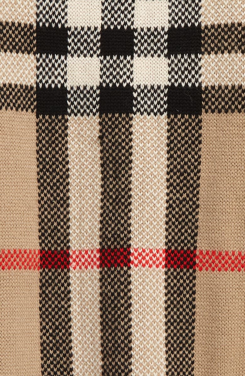 Burberry Kids' Dianne Check Merino Wool Blend Sweater Dress, Alternate, color,