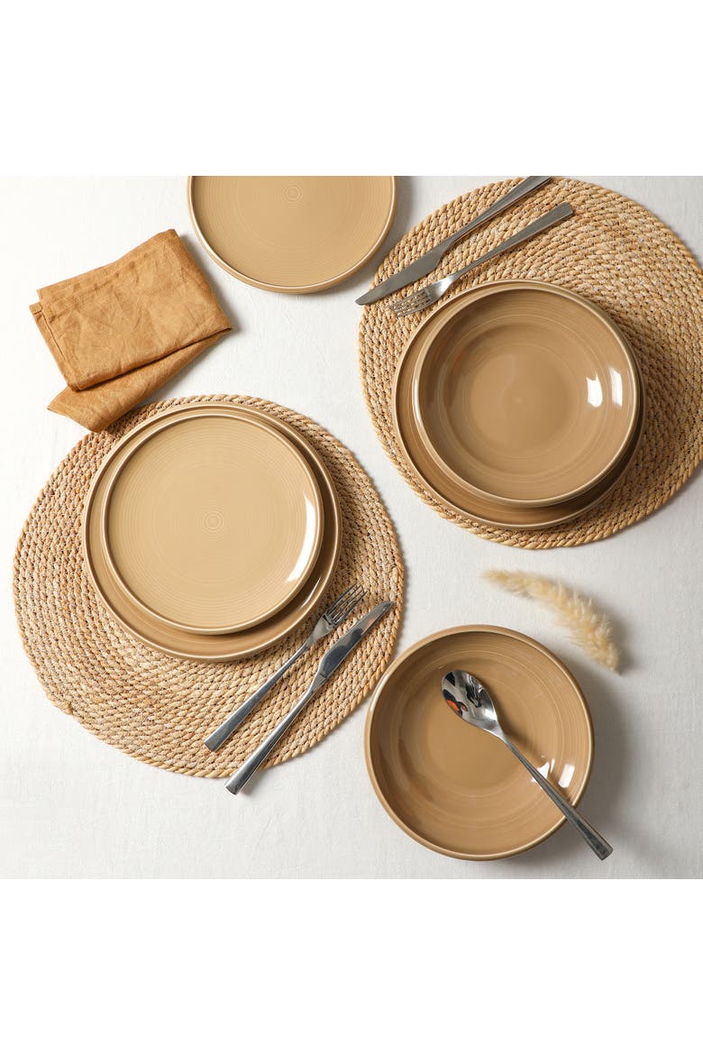 Harmony Stoneware 24-Piece Dinnerware Set, Alternate, color, Beige