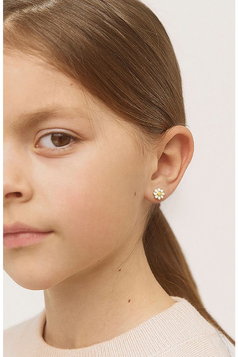 Delightful Daisy Plated Earrings, Alternate, color, Yellow