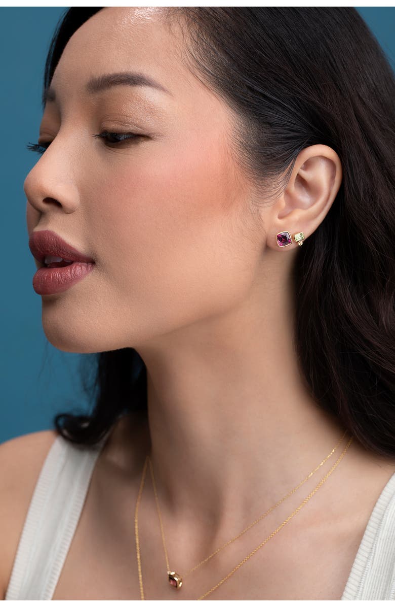 Bony Levy 14K Gold Peridot & Citrine Stud Earrings, Alternate, color, 