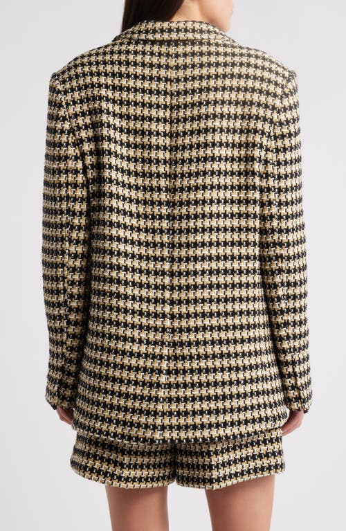 Hugo Boss Boss Jovana Tweed Blazer In Light Beige Tweed