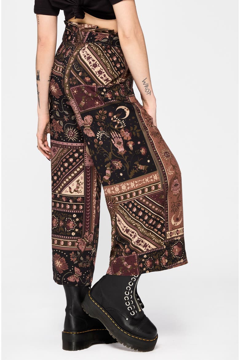 Nola Folk Patchwork Culotte, Alternate, color, Black