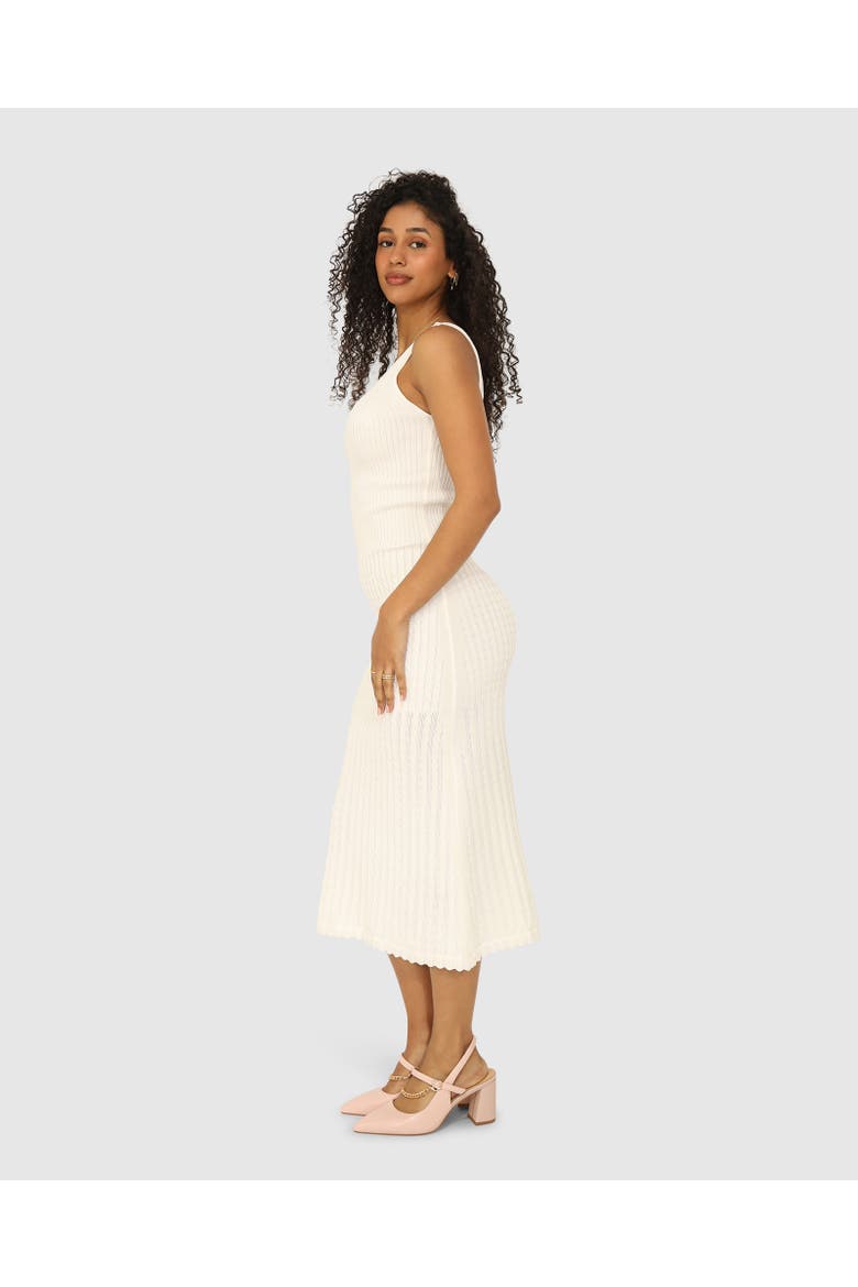Sweet Nothings Midi Knitted Dress, Alternate, color, White
