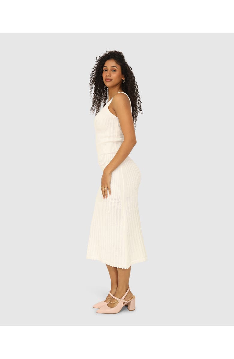 Belle & Bloom Sweet Nothings Midi Knitted Dress, Alternate, color, White