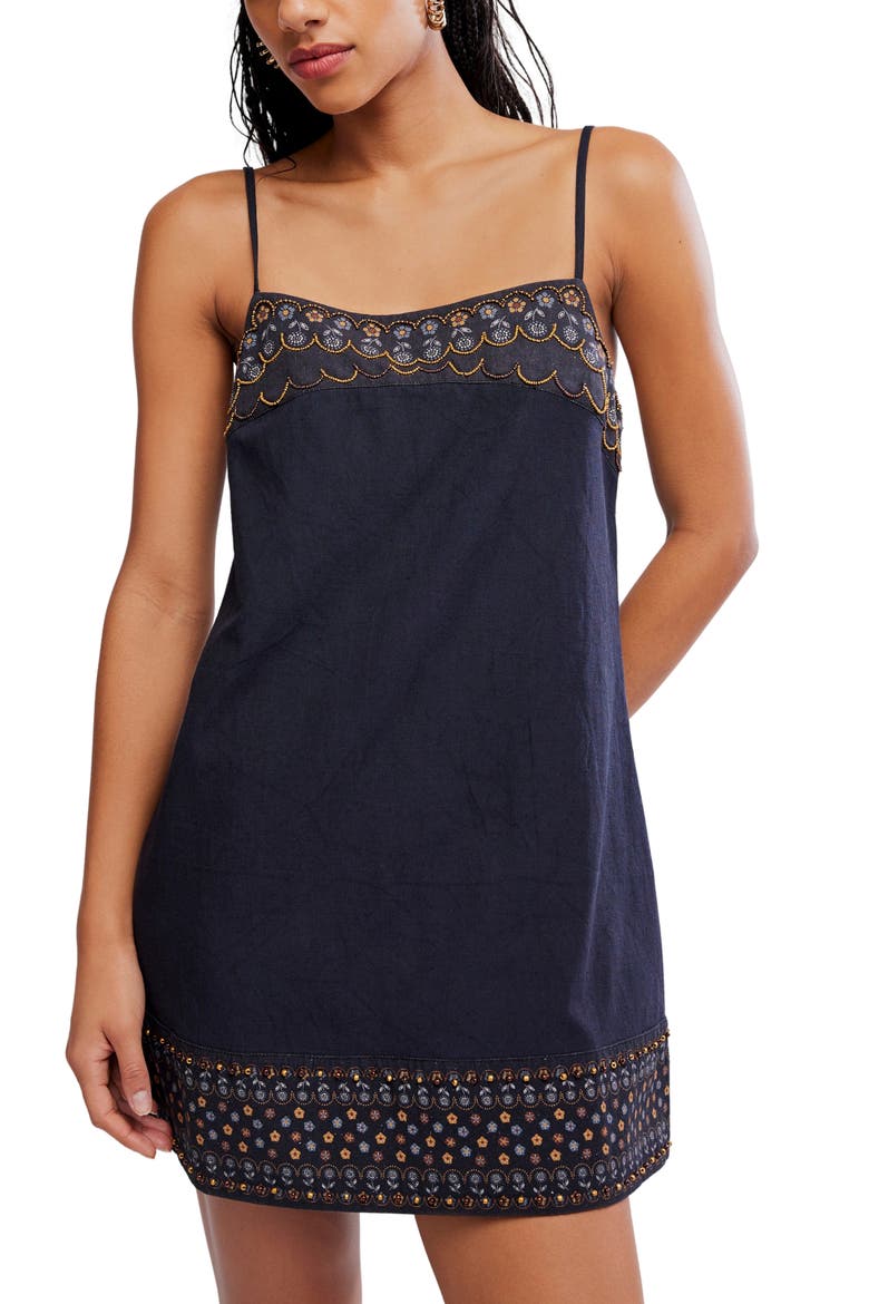 Sunspell Beaded Minidress, Alternate, color, BLACK COMBO