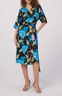 DVF Rosalina Reversible Floral Wrap Dress