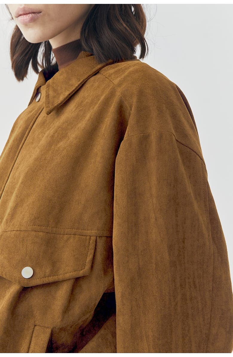 ATS Remi Suede Jacket And Skort Set, Alternate, color, Light Brown