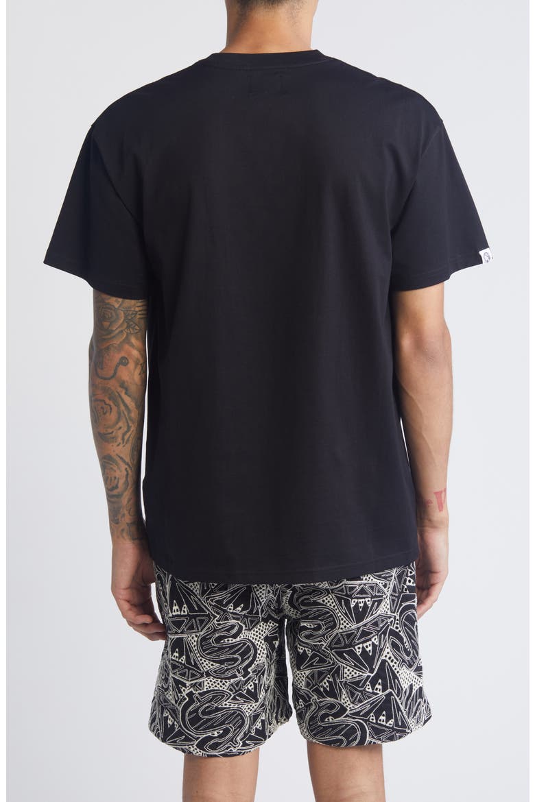 Small Arch Logo Cotton Graphic T-Shirt, Alternate, color, BLACK