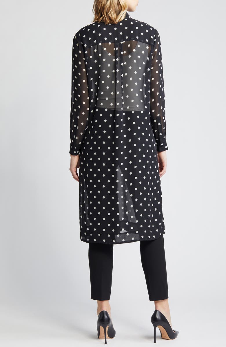 Anne Klein Sheer Long Sleeve Duster, Alternate, color,