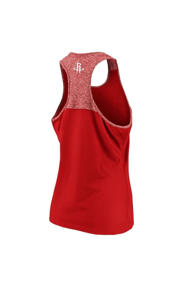 FANATICS Women's Fanatics Branded Red/Heathered Red Houston Rockets Made to Move Static Performance Racerback Tank Top, Alternate, color, 