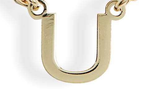 Meshmerise Diamond Initial Charm Necklace In Gold
