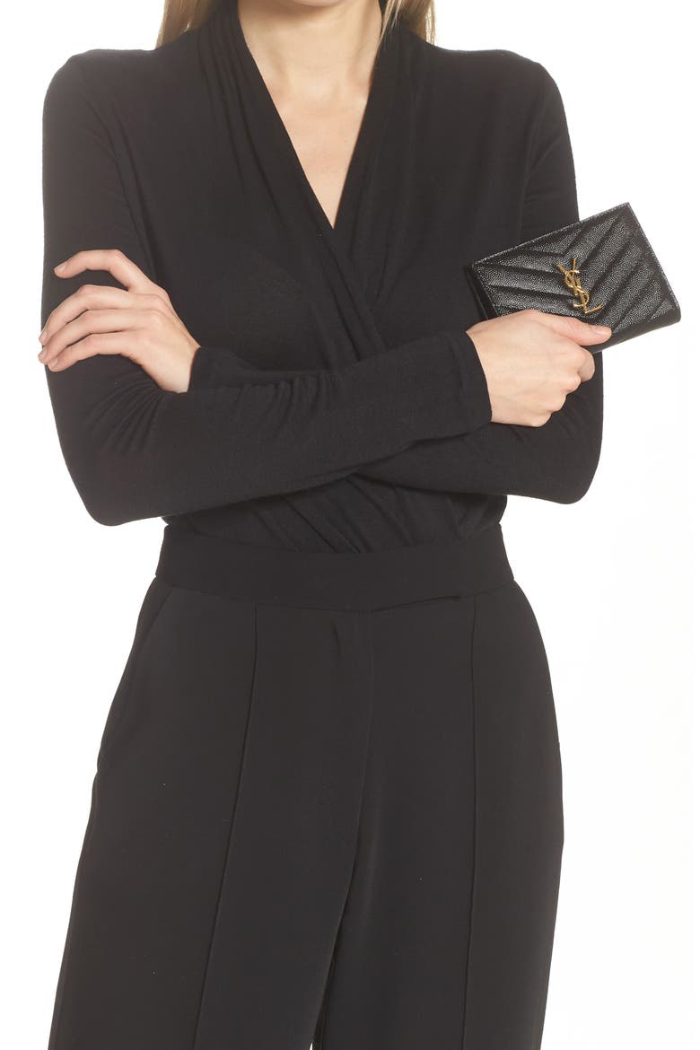 Monogram Matelassé Leather Bifold Wallet, Alternate, color, 1000 NERO
