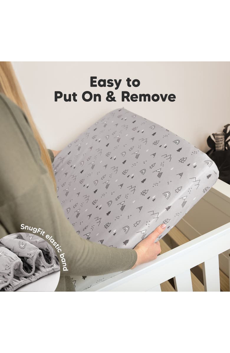 KeaBabies Soothe Fitted Crib Sheet, Alternate, color, Woodland