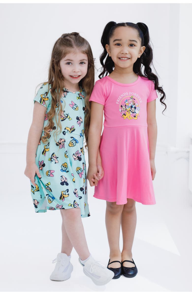 Disney Mickey Mouse & Friends 2-Piece Skater Dress Set, Alternate, color, Mickey Blue Pink