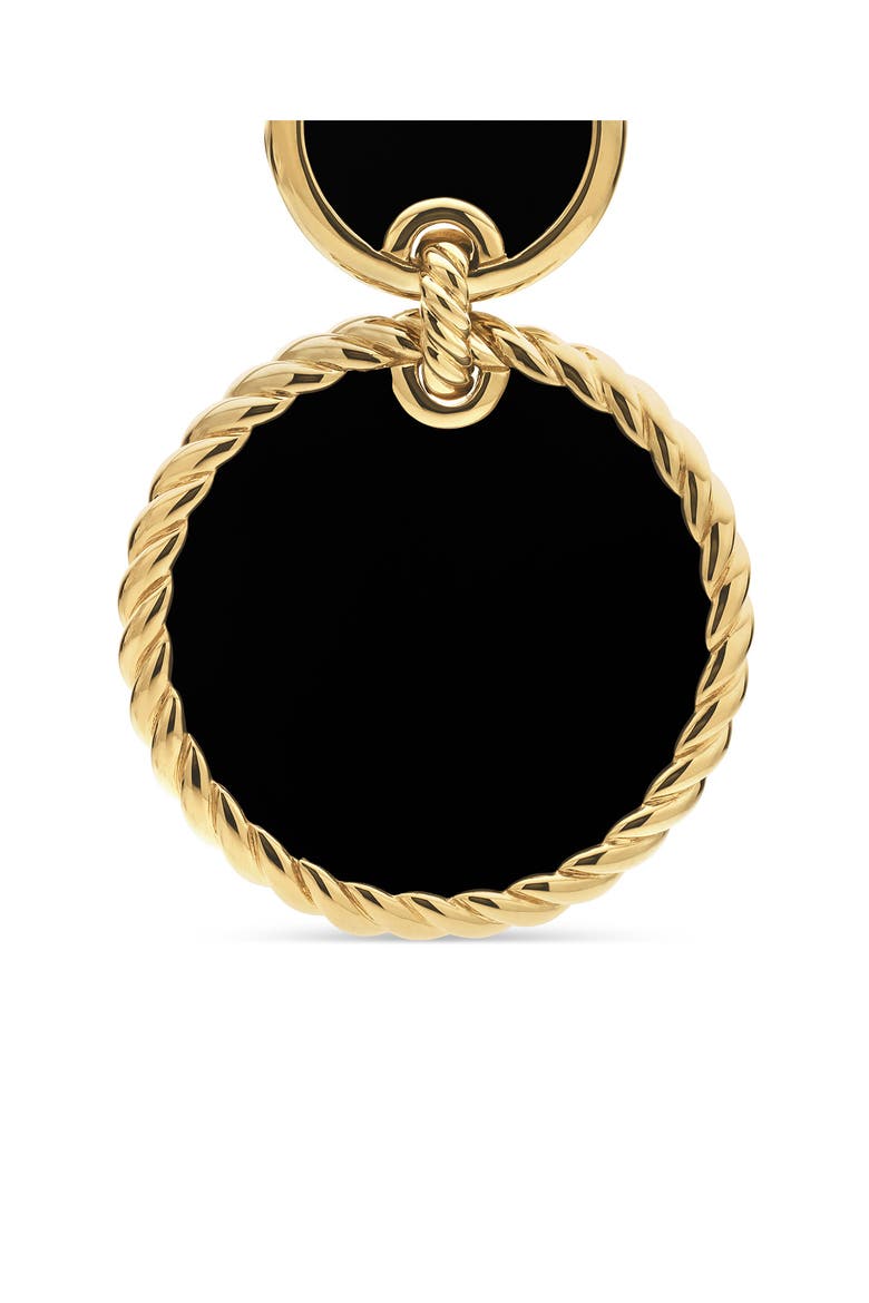 Elements Double Drop Earrings, Alternate, color, BLACK ONYX/ YELLOW GOLD