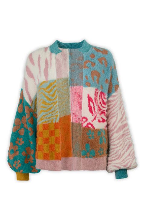 Mixed Print Cardigan