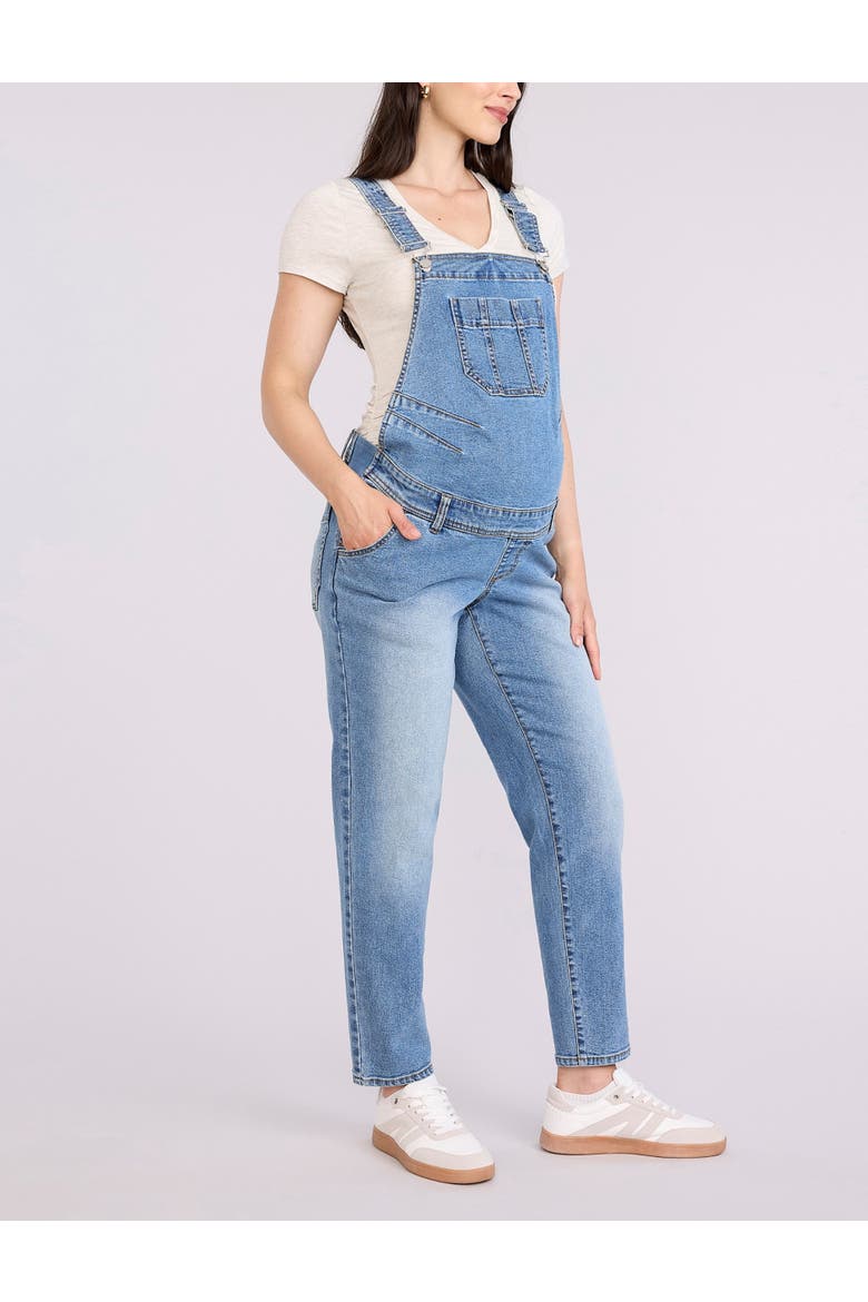 Relaxed Fit Maternity Denim Overall, Alternate, color, Lake Wash